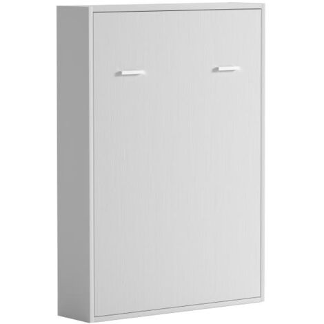 Lit escamotable 140 x 200 cm - Ouverture verticale manuelle - Blanc - MALINA II