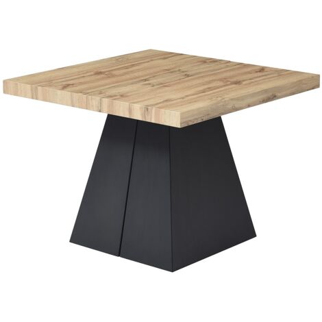 Vente-Unique – Table extensible 4 à 10 personnes en MDF et métal noir – Plateau central 250 cm – Charge max 75 kg – Pour intérieur moderne