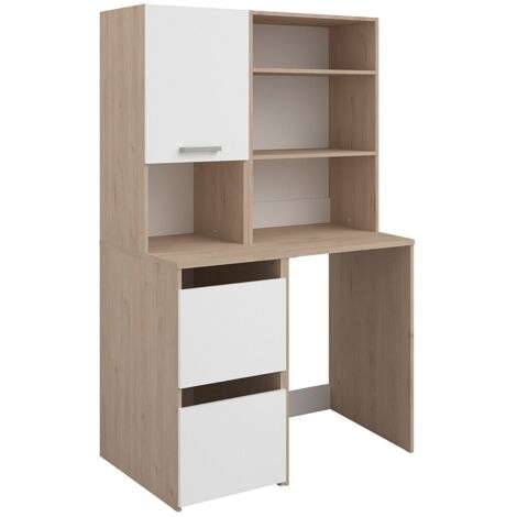 Vente-Unique – Meuble machine à laver avec étagères – Naturel clair – L64,4 x H184,4 cm – 2 étagères – Panneau de particule mélaminé