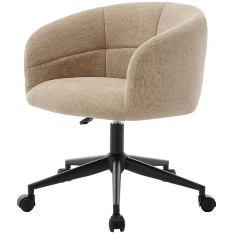 Chaise de bureau - Tissu texturé - Beige - NOMITIO (1/5)