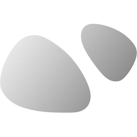 Lot de 2 miroirs muraux organiques sans cadre - L. 65 x H. 55 cm et L. 40 x H. 41 cm - YULIMI (1/2)