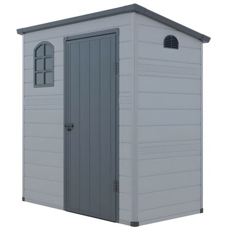 SIB Abri De Jardin Avec Toit Prolongé Gris Clair 277x110,5x181 Cm