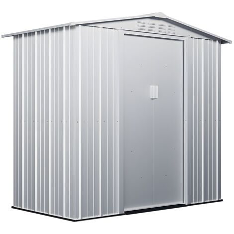 Abri De Jardin Métal LINUS 7,82 M² - Portes Coulissantes, Acier Galvanisé