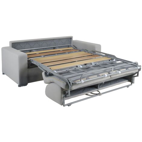 Canapé 4 places convertible express en tissu anthracite - Couchage ...
