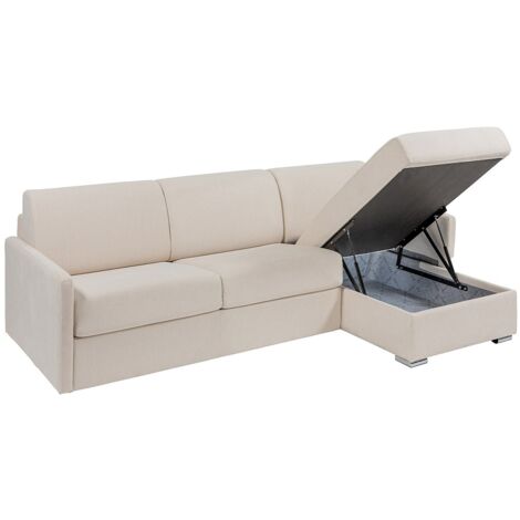 Canapé D’Angle Convertible En Tissu Celia – 3 Places, Réversible, Couchage Express, Coffre De Rangement | Gris - 5