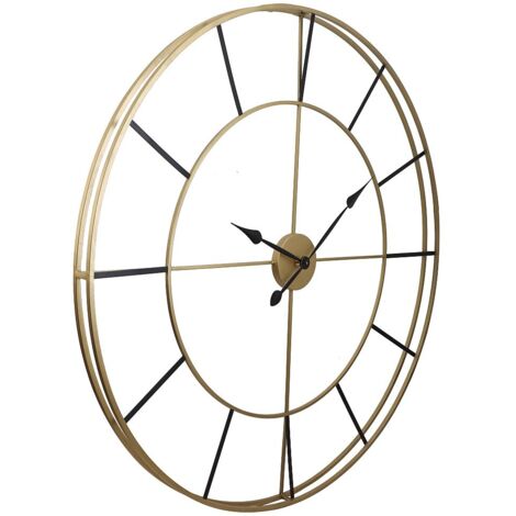 Grande horloge murale en métal - D. 110 cm - Doré - ASHLAND (1/3)