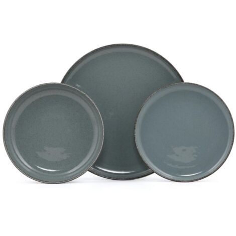 Service vaisselle en porcelaine 18 pièces - Bleu - SANCHA (1/5)