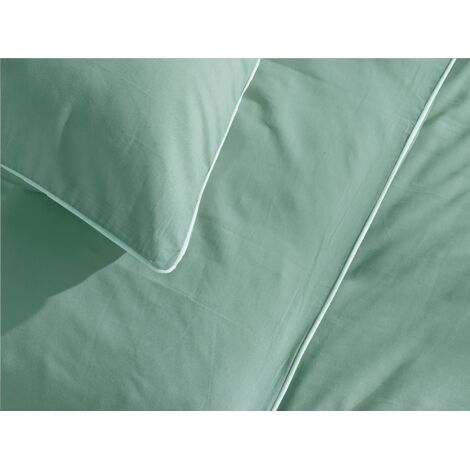 Housse De Couette Percale De Coton Vent Du Sud – 240x220 Cm, Vert Anis, 80 Fils