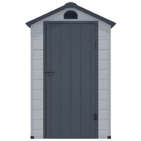 Vente-Unique – Abri de jardin résine 1,39 m² – Toit double pente – Grille d'aération – Kit d'ancrage inclus – Installation rapide
