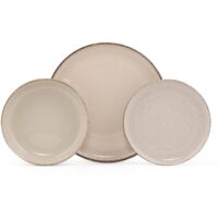 Service vaisselle en porcelaine 18 pièces - Crème - SANCHA