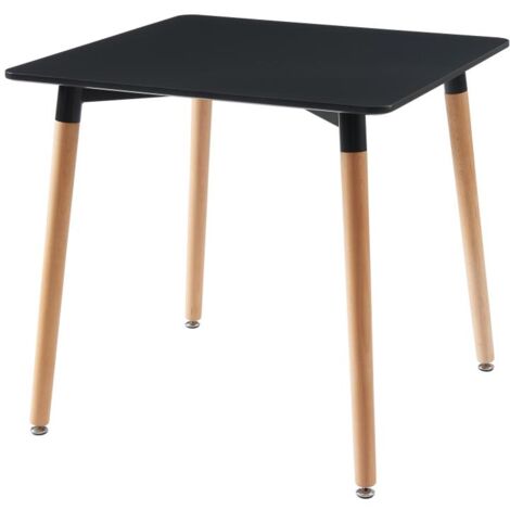 Esstisch für 2 Personen - MDF & Buche - Schwarz - CARISELA