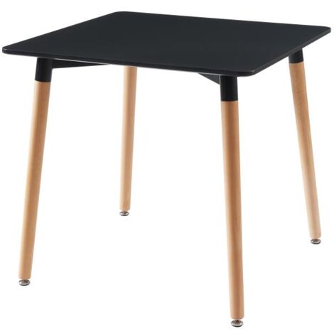 Esstisch für 2 Personen - MDF & Buche - Schwarz - CARISELA