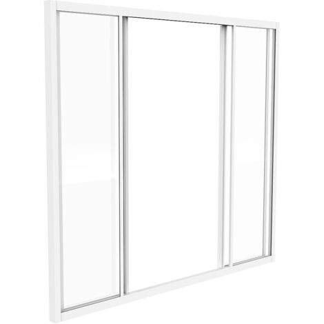 Vetrata scorrevole - 120x105 cm - in Alluminio termolaccato - Bianco - RAVENA