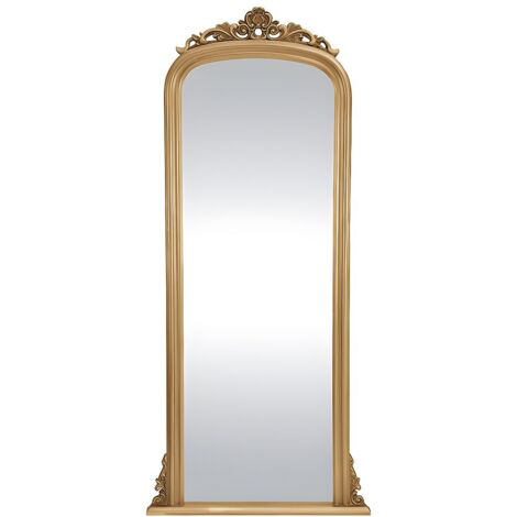 Specchio grande Legno di Paulownia H180 cm Dorato - MERRY