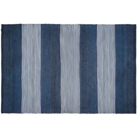 Laroom Zerbino Design Beeeeenvenuti, Jute & Base Antiscivolo, Blu, 40 x 70 x 1,8 cm