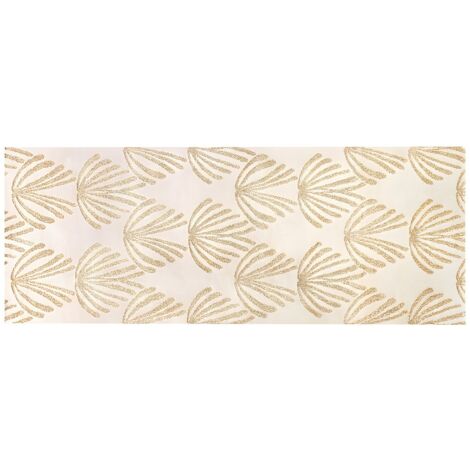 Tappeto Passatoia Per Corridoio Capslpad – 80x150 Cm Beige – Geometria 3D, Lavabile In Lavatrice