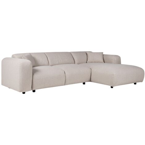 Grande divano in Tessuto chiné Beige - Angolo a destra - POGNI di Maison Céphy