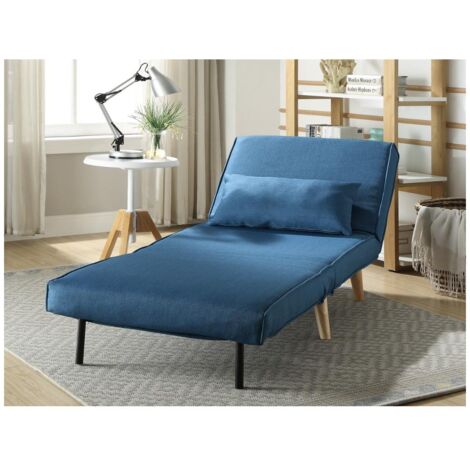 Poltrona letto in tessuto Blu - POSIO