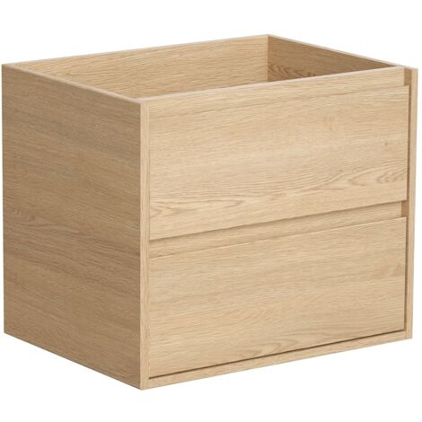 Mobile Sottolavabo Schildmeyer Milan 65x32x59 Cm – Rovere Rustico Con 1 Anta E 2 Cassetti Ammortizzati - 2