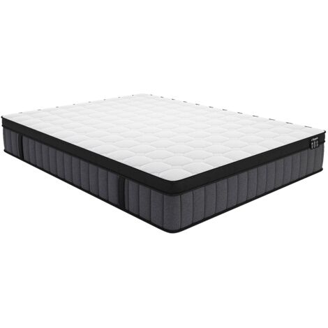 Materasso 140 x 190 cm ibrido molle insacchettate 7 zone e gel a memoria di forma sp. 25 cm - TOLCA di YSMÉE