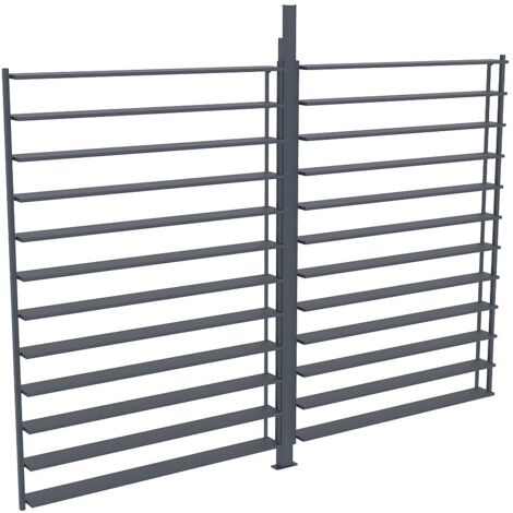 Divisorio parasole orientabile in Alluminio per pergola bioclimatica Antracite L2,78 x H2,2 m  - BOLSENA