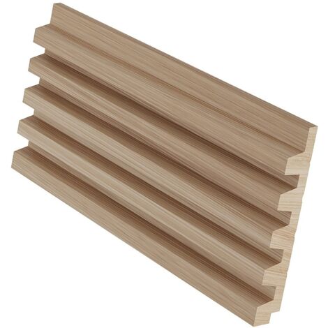 Pannello da parete 3D Set da 3,71m² Colore Legno naturale chiaro - Lotto di 8 pezzi - TATIANA