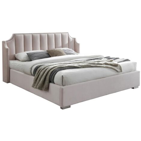 Letto Matrimoniale 160x200 Cm Con Contenitore - Testiera Imbottita Grigio Scuro, Legno Lamellare - Foto 4