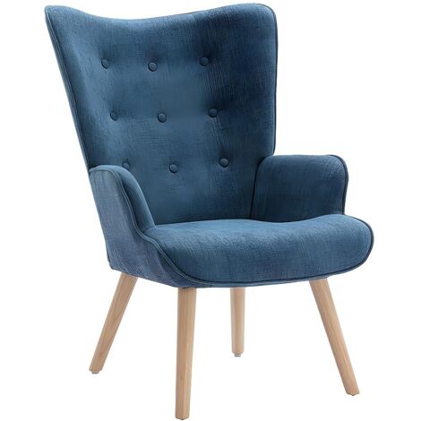 Poltrona in Tessuto Blu - VATELY
