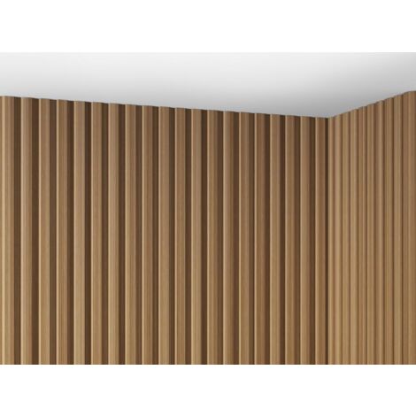 Pannello da parete 3D Set da 3,71m² Colore Legno naturale - Lotto di 8 pezzi - TATIANA