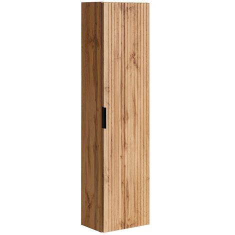 Colonna da bagno sospesa scanalata H140 cm Naturale chiaro - ZEVARA