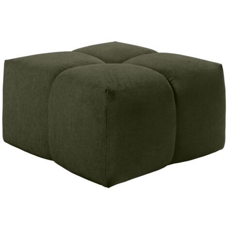 Pouf quadrato in Tessuto Verde - TRIMALDI
