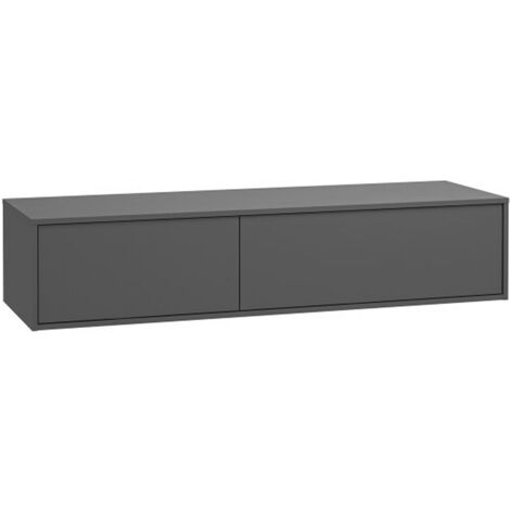 Mobile sotto lavabo sospeso Antracite L150 cm - ISAURE II