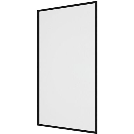 Heilmetz Specchio rotondo da parete, diametro 50 cm, specchio da parete con cinturino regolabile, specchio da bagno nero, impermeabile IP44, senza luce LED