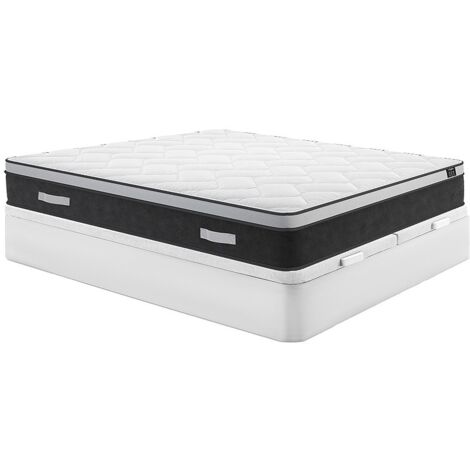 Set 180x200cm Rete vano Bianco + Materasso ibrido molle insac. e memory foam sp.25cm - ASTRIA Art Collection di YSMÉE