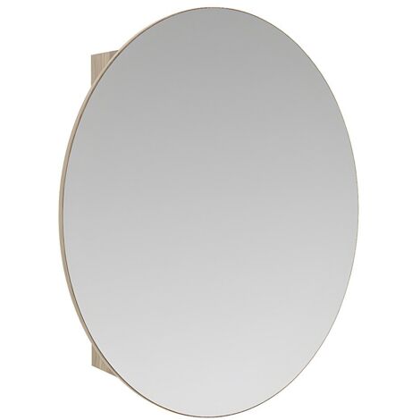 Armadietto a muro da bagno ovale con specchio Rovere - RURI