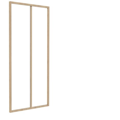 Vetrata atelier 60x130 cm in Alluminio termolaccato Naturale chiaro  - BAYVIEW