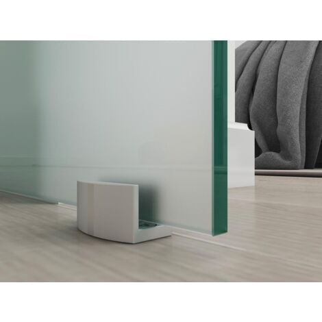 Porta scorrevole esterno muro H205 x L93 cm in Vetro temperato  - HEIDI