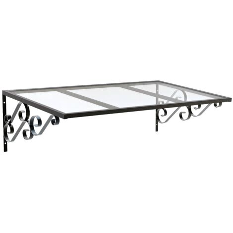 Pensilina stile di charme AMBAN in alluminio - 120x80 cm