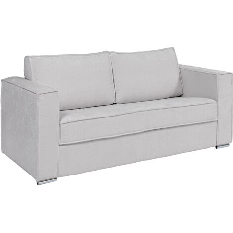 Tenda Doccia Tititex In Finto Lino 140g – Design Curve Grigio/Bianco – Impermeabile Con Pesi E Ganci Inclusi (182x183 Cm)