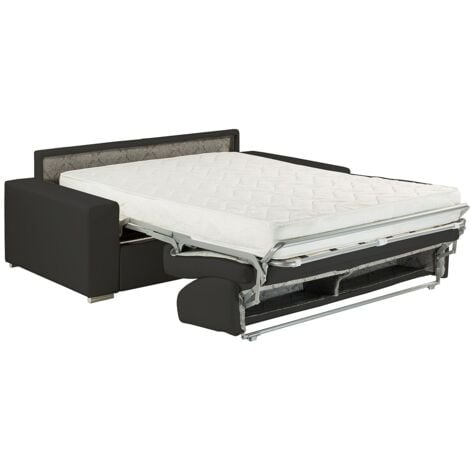 Letto Completo 80x180 Cm Con Materasso E Rete - Bianco/Marrone, Relax Edition 18 Cm - Foto 5