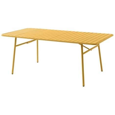 Tavolo da giardino L.160 cm in Metallo Giallo senape - MIRMANDE di MYLIA