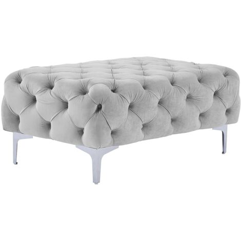 Chaise longue con contenitore grigio chiaro PESSAC