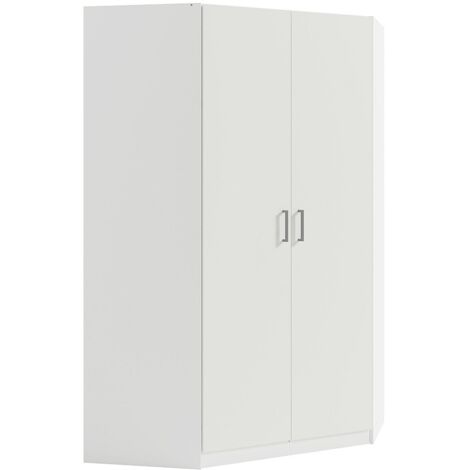 Armadio angolare 2 ante L117 cm Bianco  - BELOMY