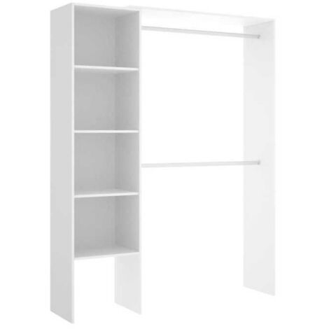 Armadio guardaroba allungabile L110/140 cm Bianco - BELVANA