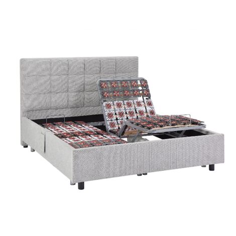 Matelas + Sommier 2 x 70 x 190 TIMBO Lit électrique Laurie 2x70x190