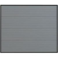 Porta per garage sezionale effetto scanalato motorizzato Grigio - NORIA