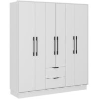 Armadio 6 ante e 2 cassetti L162 Bianco - FEOVA