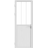 Blocco porta reversibile H204 x L73 cm in Alluminio e Vetro temperato stile atelier Bianco - ERMELO