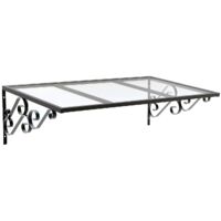 Pensilina stile di charme AMBAN in alluminio - 120x80 cm