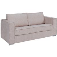 Divano letto 4 posti a ribalta Posto letto 160 cm Materasso 22 cm memory foam in Tessuto testurizzato Tortora - LORETO